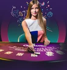Live casino studio with multiple dealer stations